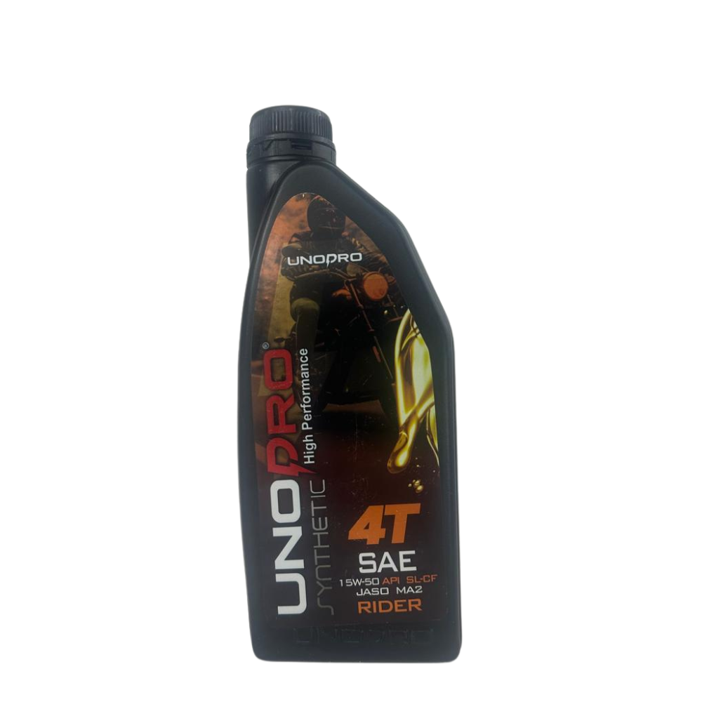 Aceite UnoPro sintetico RIDER SAE 15W50 4T (Api-SL/CF) JASO MA2