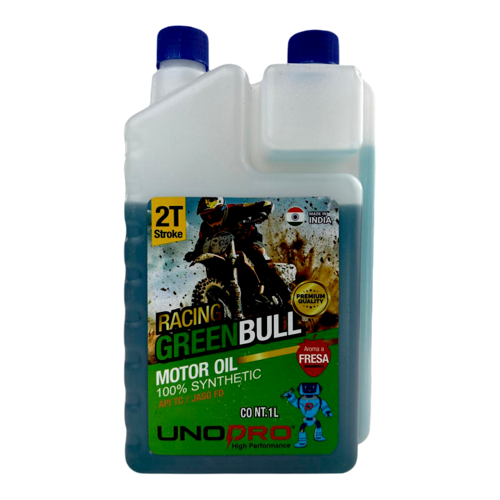 Aceite UnoPro sintetico GREENBULL SAE 30 2T (Api-TC) JASO FD olor a fresa